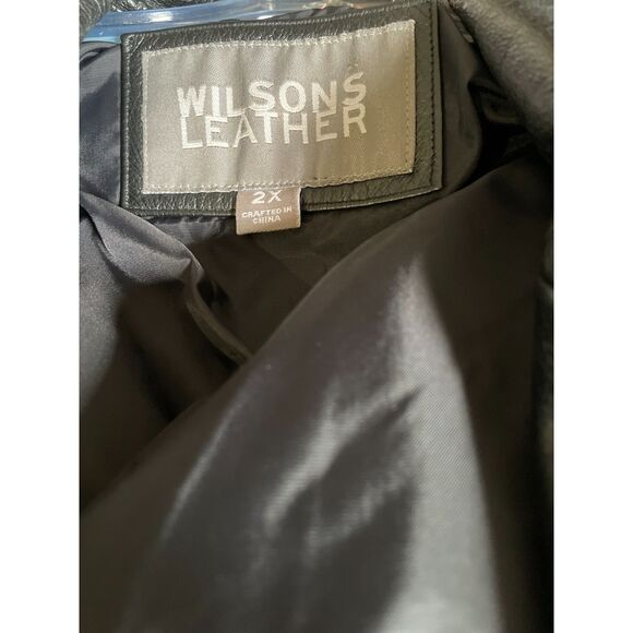 Wilson Leather Rare 4 Button Jacket Black Women's 2X - Picture 2 of 4